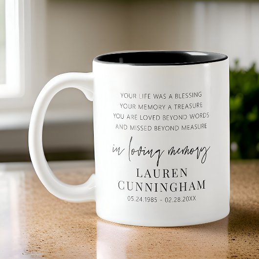 Memorial Modern Elegant Simple Chic Tweekleurige Koffiemok