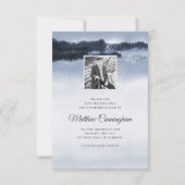 Memorial Modern Elegant Waterverf Aangepaste foto Bedankkaart (Voorkant)