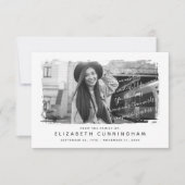 Memorial Modern en Simple Photo Lijst Bedankkaart (Voorkant)