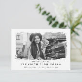 Memorial Modern en Simple Photo Lijst Bedankkaart (Staand voorkant)