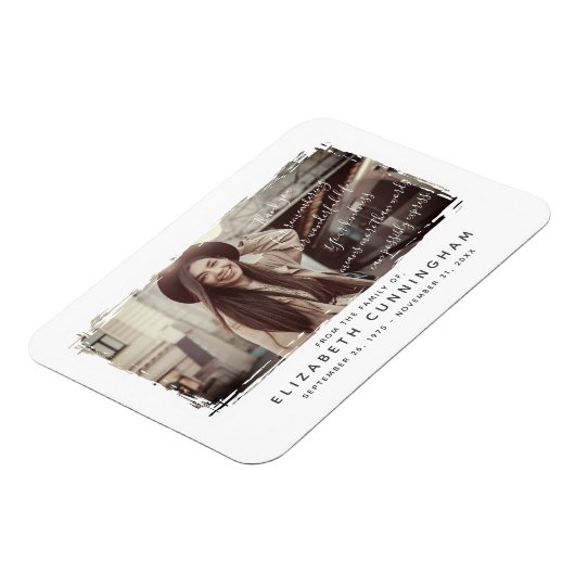 Memorial Modern en Simple Photo Lijst Magneet (Linkerzijde)