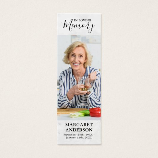 Memorial Modern Foto Prayer Kaart Funeral Bladwijz (Voorkant)