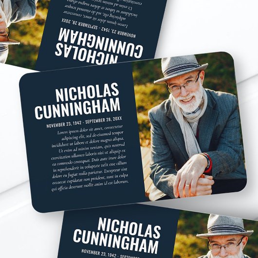 Memorial Modern Foto Prayer Kaart Keepomwille Magneet