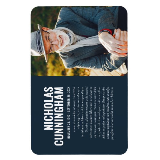 Memorial Modern Foto Prayer Kaart Keepomwille Magneet (Verticaal)