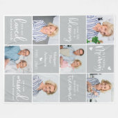 Memorial Modern gepersonaliseerd gedicht 6 Multi F Fleece Deken (Voorkant (Horizontaal))