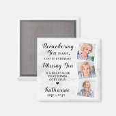 Memorial Modern Herdenking Aangepast 3 Foto voor Magneet (Voorkant / Achterkant)