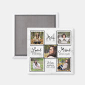 Memorial Modern Herdenking Unieke fotocollage Magneet (Voorkant / Achterkant)