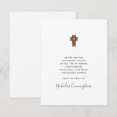 Memorial Modern  kleurrijk kruis Bedankkaart (Voorkant / Achterkant)