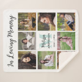 Memorial Modern Loving Memory 8 Afbeelding Sherpa Deken (Voorkant (horizontaal))