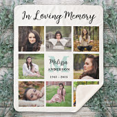 Memorial Modern Loving Memory 8 Afbeelding Sherpa Deken
