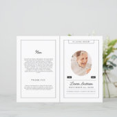 Memorial Modern Minimalist Black and White Program (Staand voorkant)