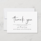 Memorial Modern minimalist Elegant Black and White Bedankkaart (Voorkant)