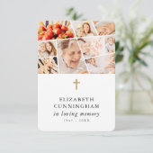 Memorial Modern Simple 9 foto's Gebed Bedankkaart (Staand voorkant)
