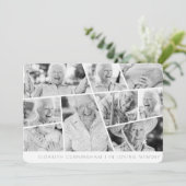 Memorial Modern Simple Chic 9 Photo Collage (Staand voorkant)