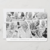 Memorial Modern Simple Chic 9 Photo Collage (Voorkant)