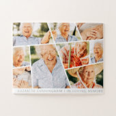 Memorial Modern Simple Chic 9 Photo Collage Legpuzzel (Horizontaal)