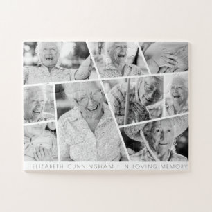 Memorial Modern Simple Chic 9 Photo Collage Legpuzzel