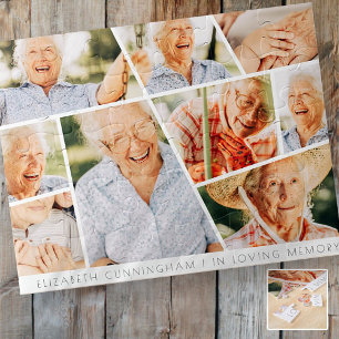 Memorial Modern Simple Chic 9 Photo Collage Legpuzzel