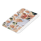 Memorial Modern Simple Chic 9 Photo Collage Magneet (Linkerzijde)