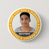 Memorial Modern Simple Custom Photo Keepomwille Ronde Button 5,7 Cm (Voorkant)