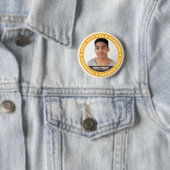 Memorial Modern Simple Custom Photo Keepomwille Ronde Button 5,7 Cm (In situ)