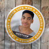 Memorial Modern Simple Custom Photo Keepomwille Ronde Button 5,7 Cm