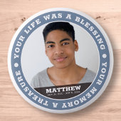 Memorial Modern Simple Custom Photo Keepomwille Ronde Button 5,7 Cm