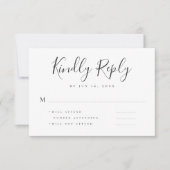 Memorial Modern Simple Elegant Chic Typography RSVP Kaartje (Voorkant)