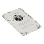 Memorial Modern Simple Foliage Botanical Bedankt Magneet (Rechterzijde)