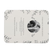 Memorial Modern Simple Foliage Botanical Bedankt Magneet (Horizontaal)