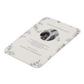 Memorial Modern Simple Foliage Botanical Bedankt Magneet (Linkerzijde)