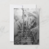 Memorial Modern Simple Forever in ons hart Foto Bedankkaart (Voorkant)