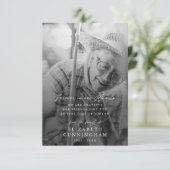 Memorial Modern Simple Forever in ons hart Foto Bedankkaart (Staand voorkant)