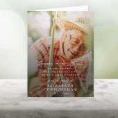 Memorial Modern Simple Forever in ons hart Foto Bedankkaart