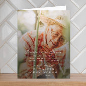 Memorial Modern Simple Forever in ons hart Foto Bedankkaart