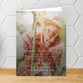 Memorial Modern Simple Forever in ons hart Foto Bedankkaart