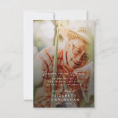 Memorial Modern Simple Forever in ons hart Foto Bedankkaart (Voorkant)