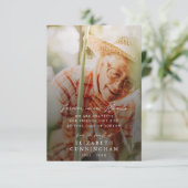Memorial Modern Simple Forever in ons hart Foto Bedankkaart (Staand voorkant)