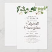 Memorial Modern Simple Greenerage Foliage Botanica Kaart (Voorkant / Achterkant)