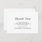 Memorial Modern Simple in Loving Memory Bedankkaart (Voorkant / Achterkant)