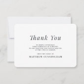 Memorial Modern Simple in Loving Memory Bedankkaart (Voorkant)