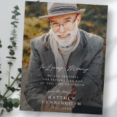 Memorial modern Simple in Loving Memory Photo Briefkaart