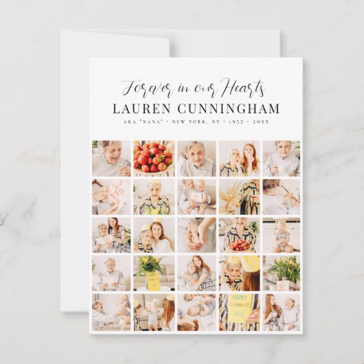 Memorial Modern Simple Minimalist 25 Photo Collage (Voorkant)