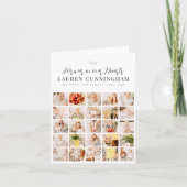 Memorial Modern Simple Minimalist 25 Photo Collage Bedankkaart (Voorkant)