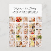 Memorial Modern Simple Minimalist 25 Photo Collage Briefkaart (Voorkant)