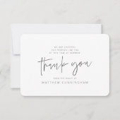 Memorial Modern Simple Minimalist Black & White Bedankkaart (Voorkant)