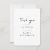 Memorial Modern Simple Minimalist Chic Bedankkaart (Voorkant)