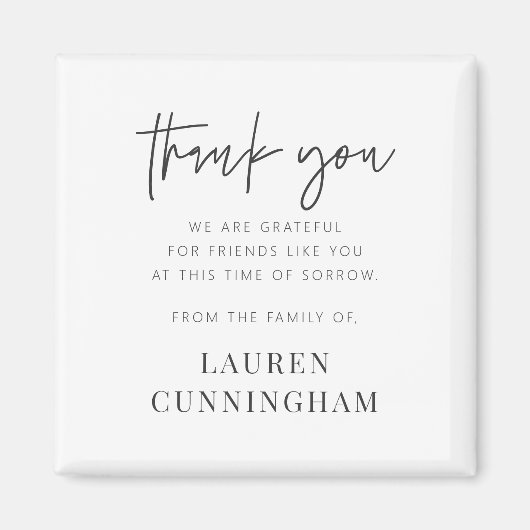 Memorial Modern Simple Minimalist Chic Hartelijk d Magneet (Voorkant)