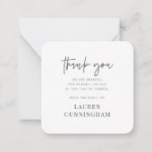 Memorial Modern Simple Minimalist Chic Hartelijk d Notitiekaartje (Voorkant)