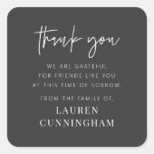 Memorial Modern Simple Minimalist Chic Hartelijk d Vierkante Sticker (Voorkant)